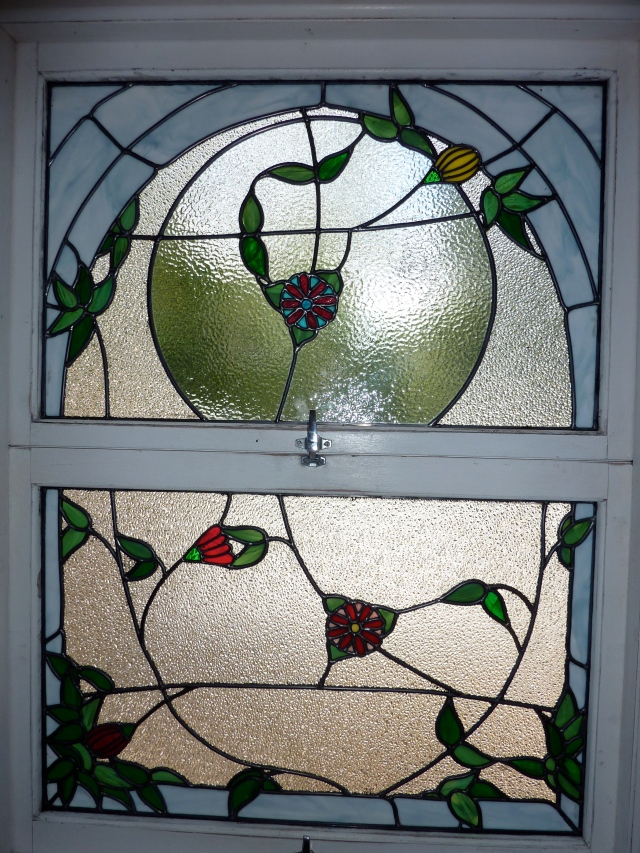 The new leadlights for the en-suite window.